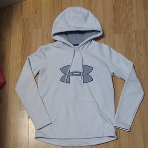 Under Armour White Pullover Hoodie with Logo